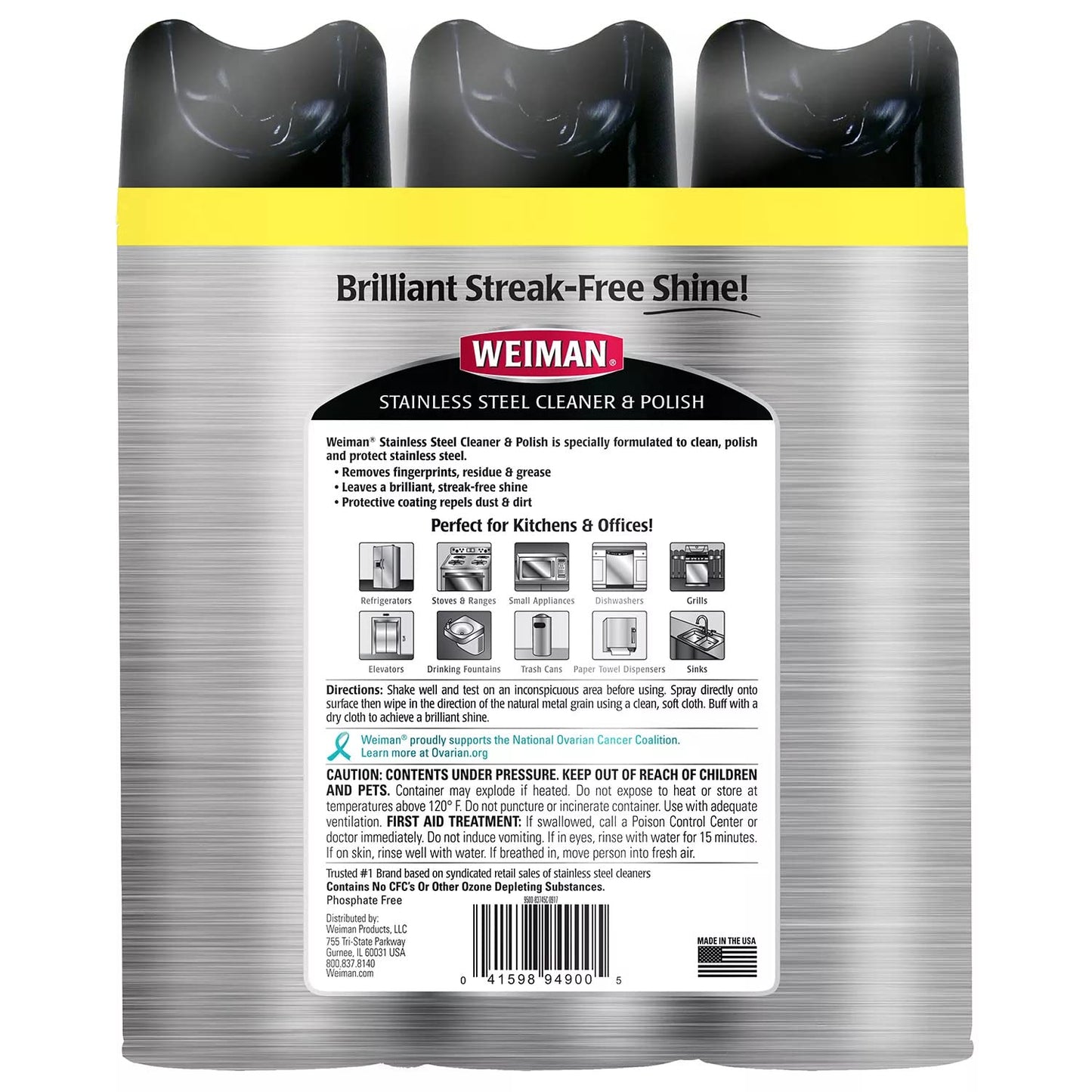 Weiman Stainless Steel Cleaner 3-Pack