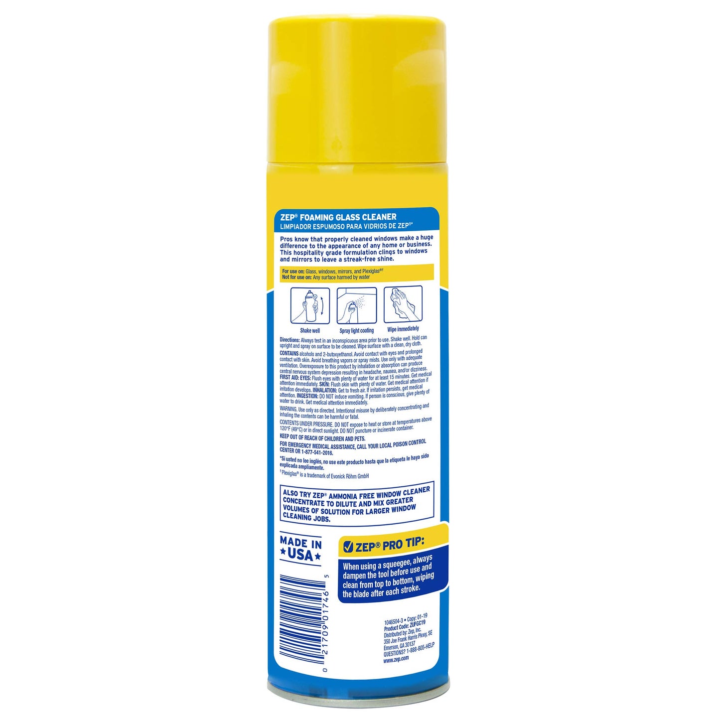 Zep Foaming Glass Cleaner (12 Packs)