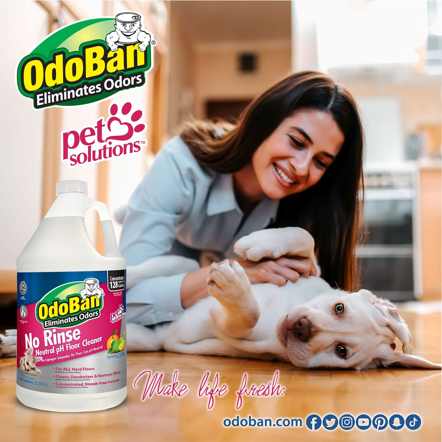 OdoBan Citrus Floor Cleaner 3-Gal