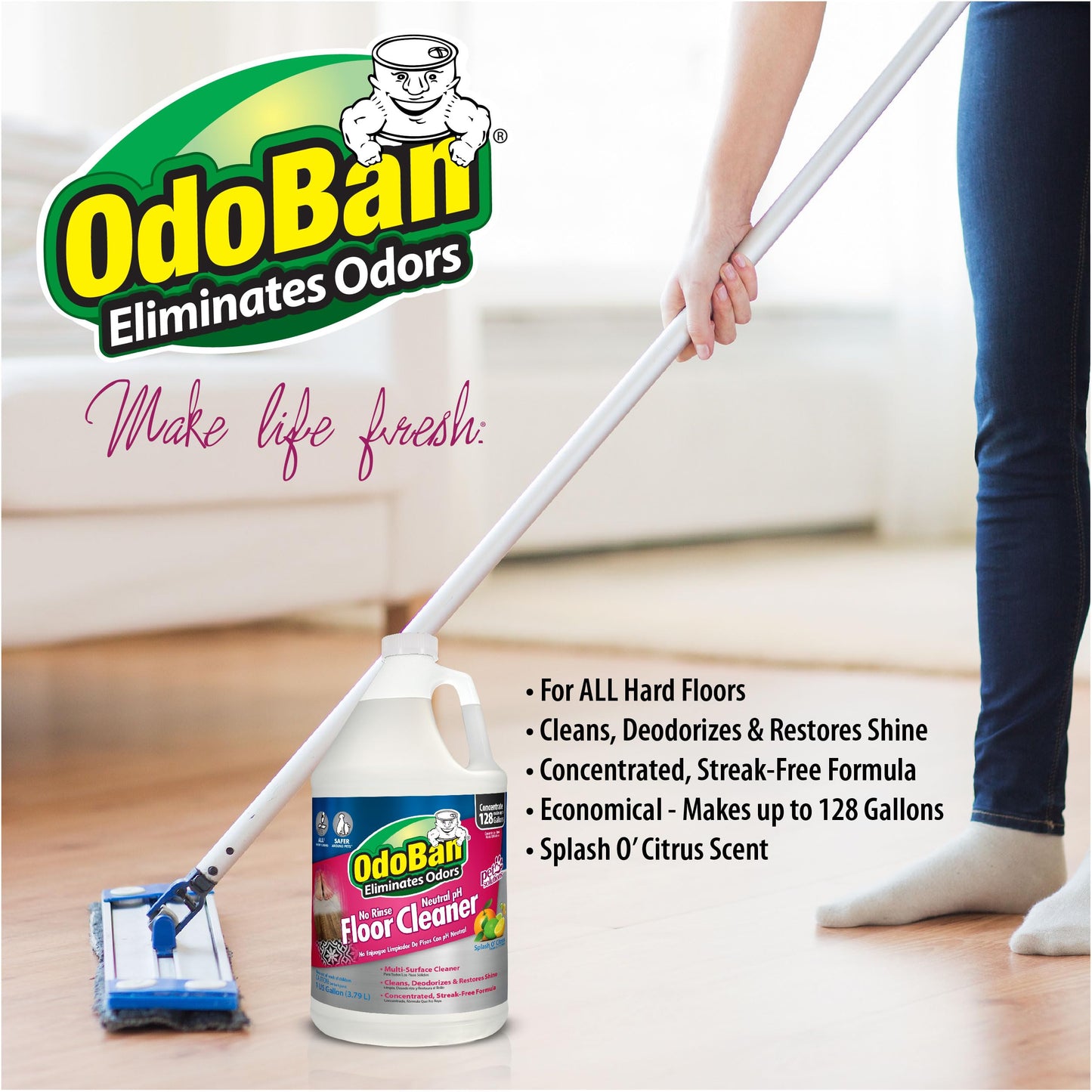 OdoBan Citrus Floor Cleaner 2-Gal