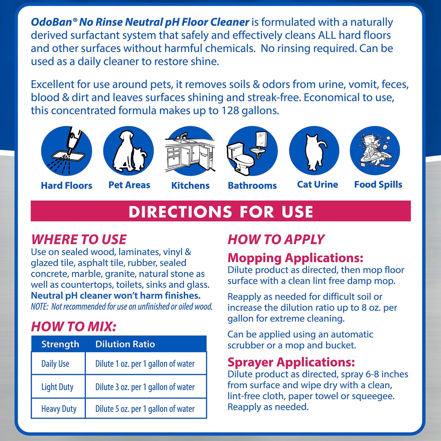 OdoBan Citrus Floor Cleaner 3-Gal