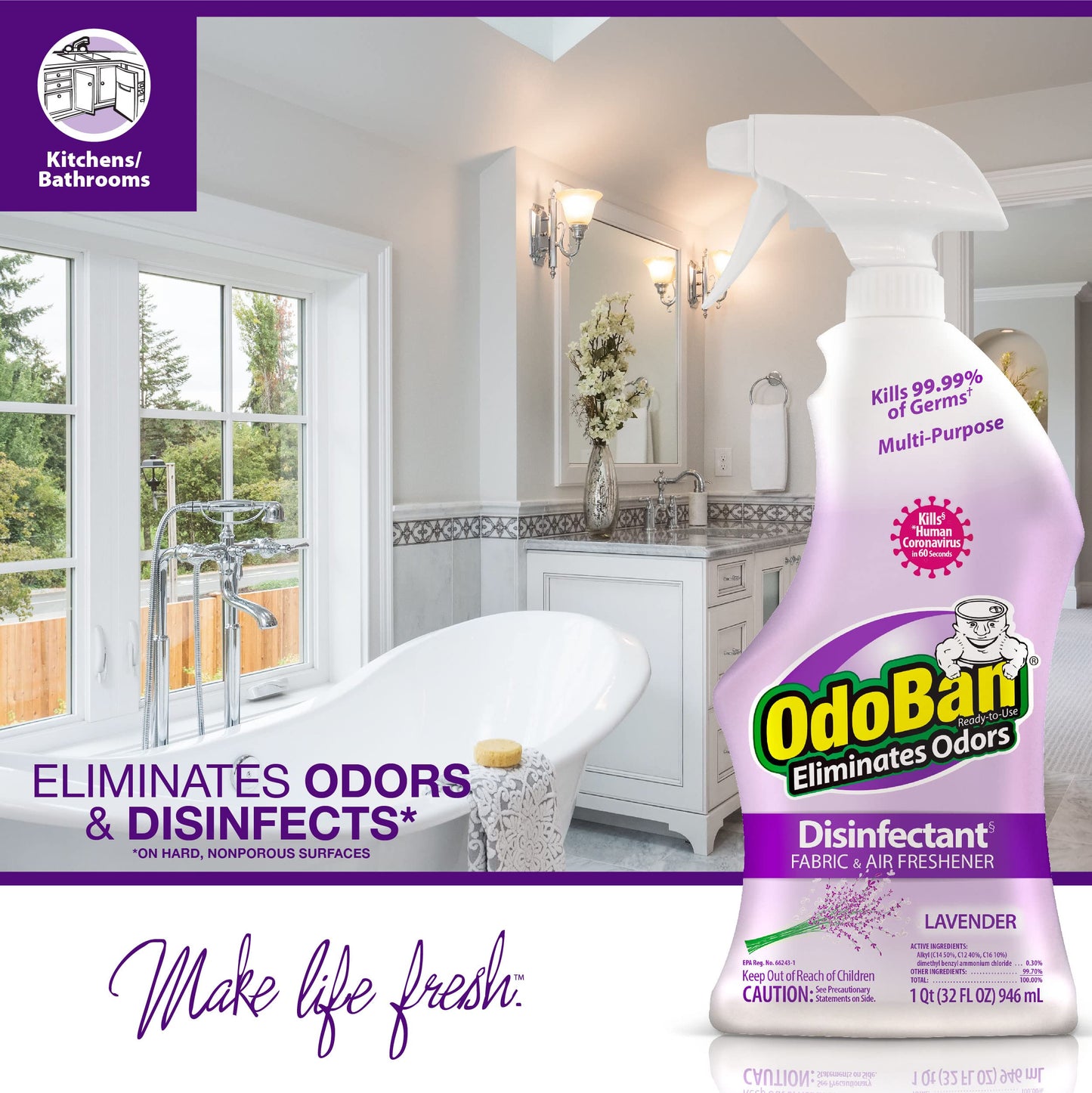OdoBan Eucalyptus & Lavender Spray 3-Pack