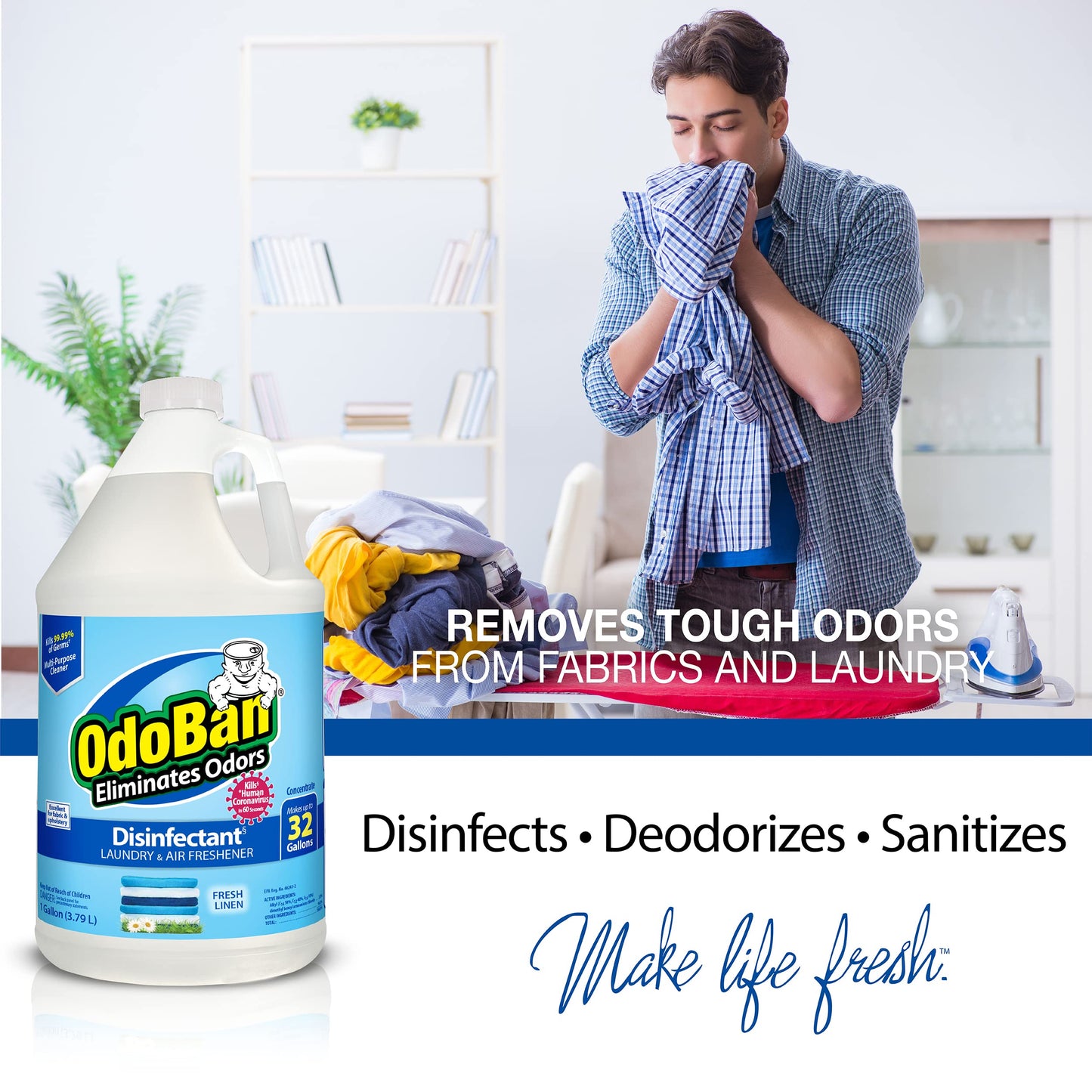 OdoBan Fresh Linen Disinfectant 2-Gal