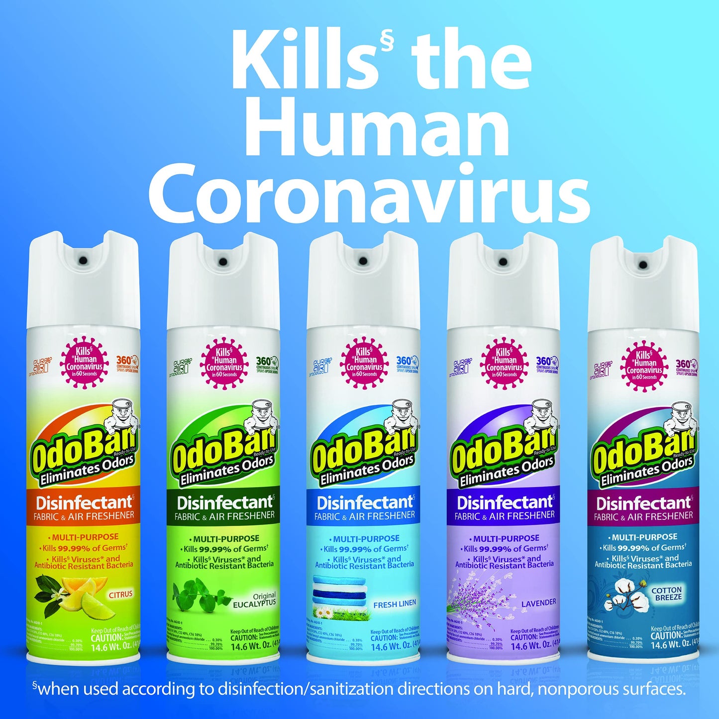 OdoBan Eucalyptus Spray 6-Pack