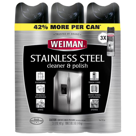 Weiman Stainless Steel Cleaner 3-Pack