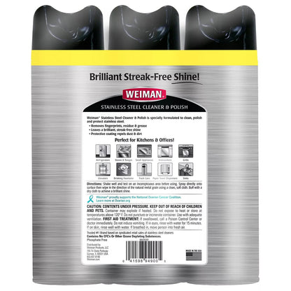 Weiman Stainless Steel Cleaner 3-Pack