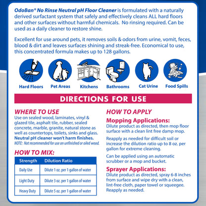 OdoBan Citrus Floor Cleaner 3-Gal